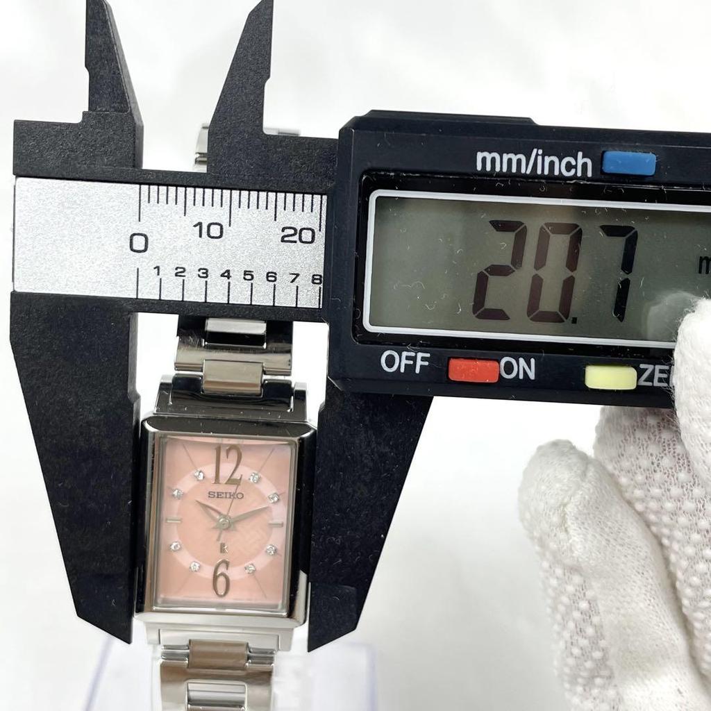 [USED] Working/Battery SEIKO Lucia 8P Diamond Watch Square Genuine Strap
