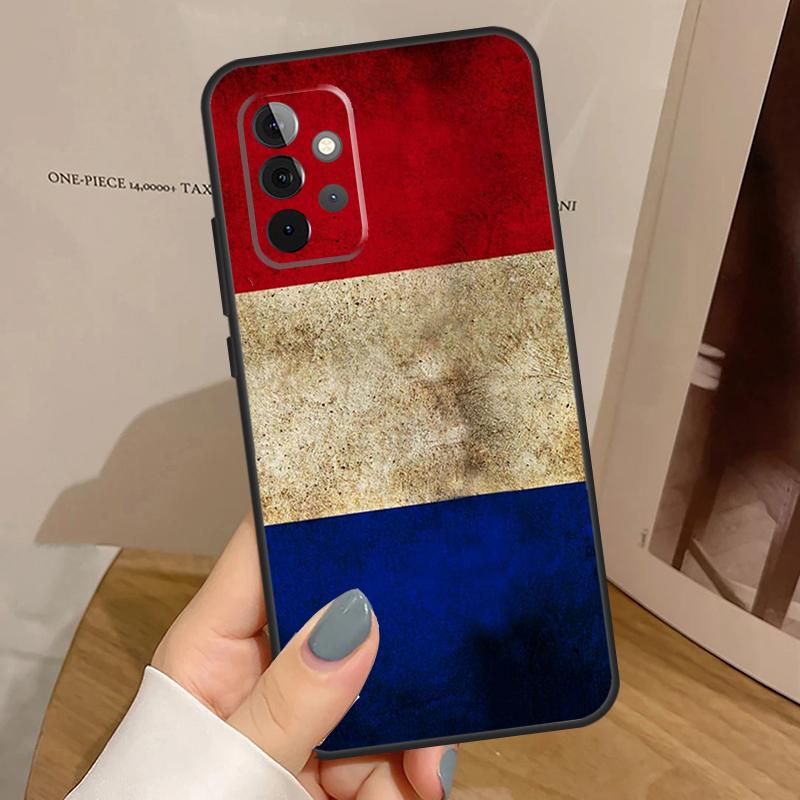 France Flag Case For Samsung Galaxy A33 A53 A13 A54 A34 A14 A56 A36 A16 A06 A12 A32 A52 A35 A17 A15 A55