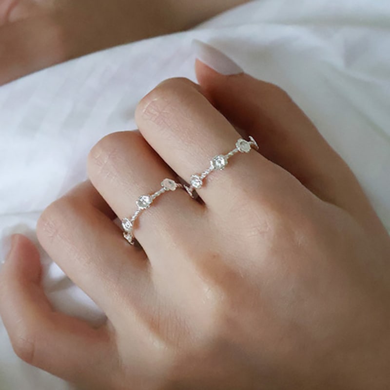 Monde Ligne Swirl blossom ring (2 pieces)