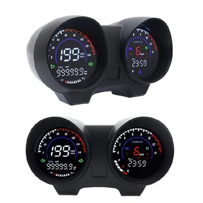 Contor kilometric digital LCD Panou de bord Vitezometru Instrument Motocicletă Indicator nivel combustibil