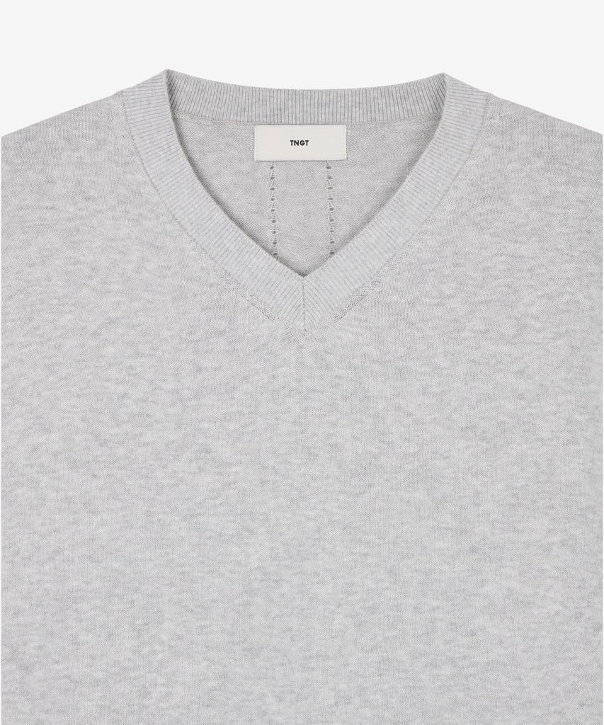 Tienjiti W V-Neck Knit (Melange Gray) Tnsw6E207G2