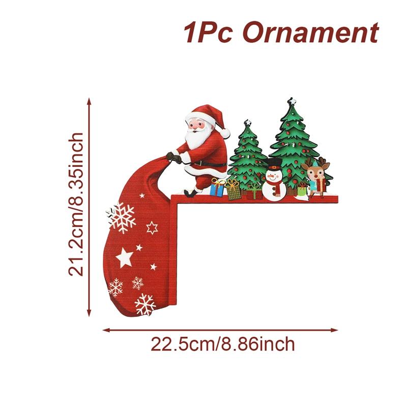 Christmas Wooden Ornament Christmas Party Decoration Xmas Santa Claus Snowman Pendants Navidad Natal New Year Gift 2026