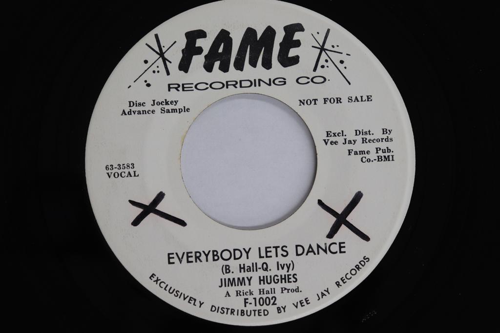 7inch Record JIMMY HUGHES - Everybody Let's Dance / You Might A F1002Promo Fame 1963 US Pop Used