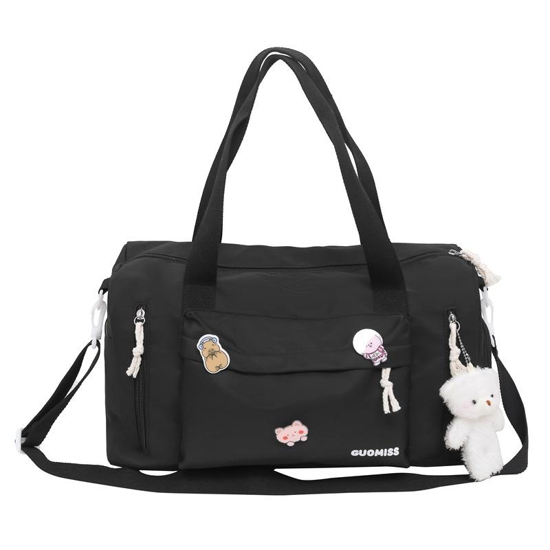 Cartoon Travel Handbag for Women with Large Capacity Lightweight Storage Bag Independent Shoe Warehouse Sports Gym Bag Boarding Bag