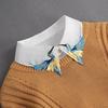 Fashion Front Tie White Fake Collar for Women Stand Detachable Collar Fake Girls Vintage Lace Ladies False Blouse Collar