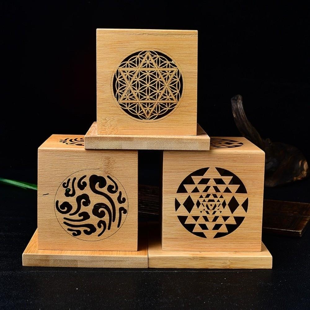 Hollow Out Incense Burner Bamboo Sage Incense Box Sandalwood Incense Base Plate  Study