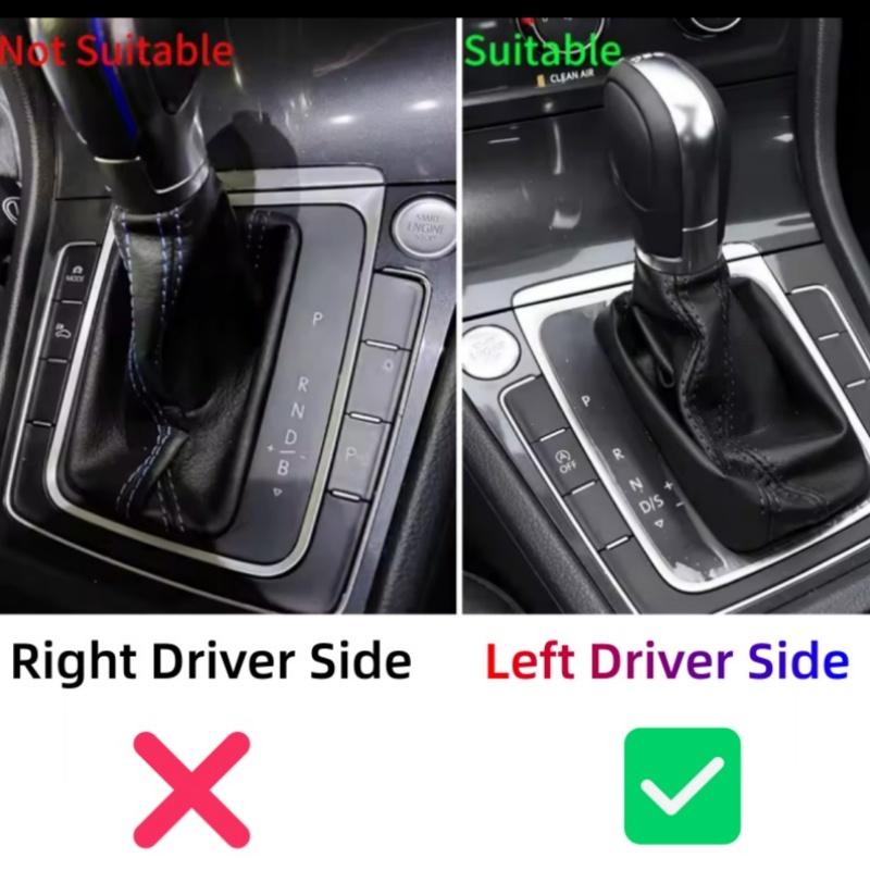Left Driver Side Leather Gear Shift Knob Lever Shifter Case Gear Shift Collar For Volkswagen VW Golf 7 MK7 7.5 DSG