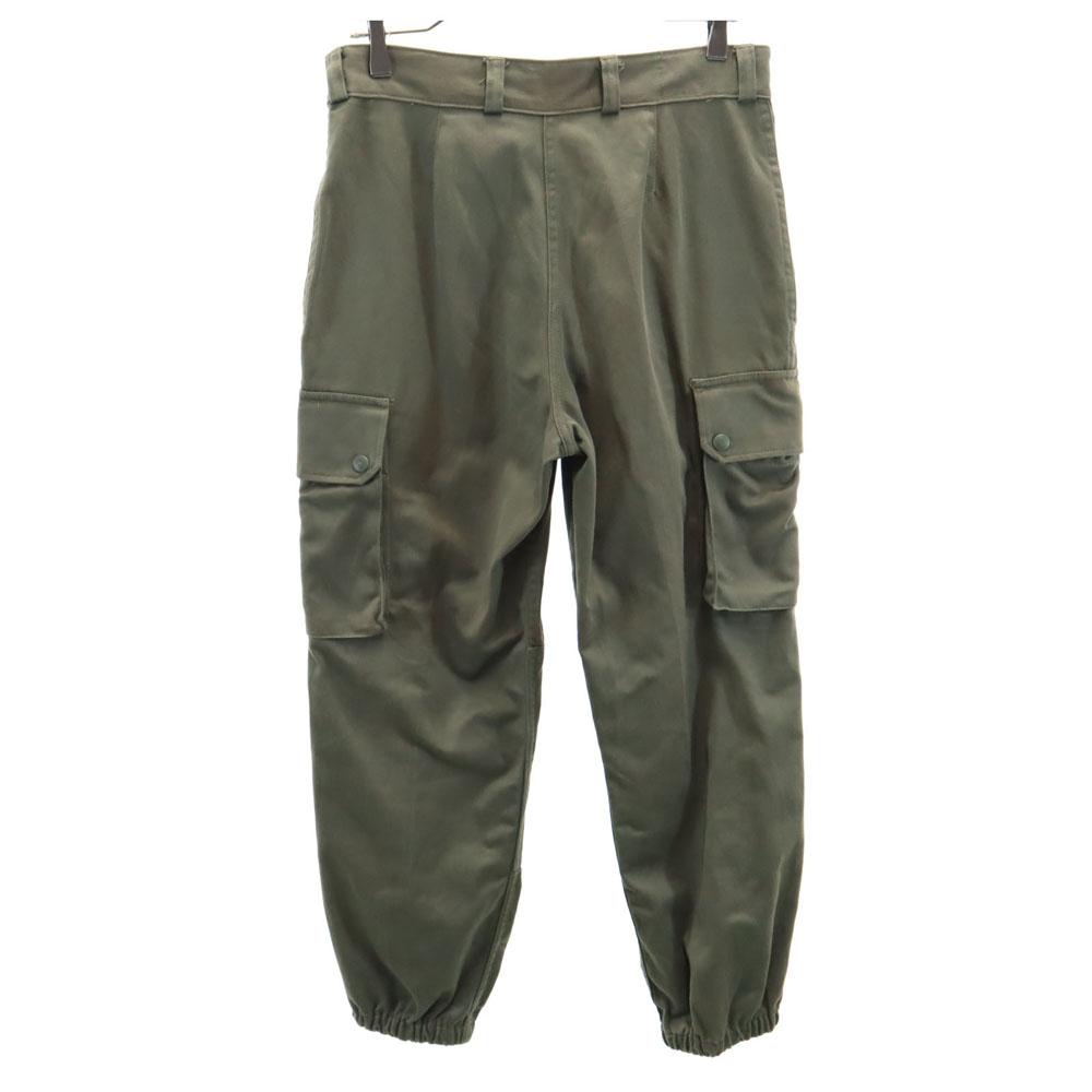 FRENCH ARMY 90s Old Cargo Pants 80 M Olive Military Men's Used
