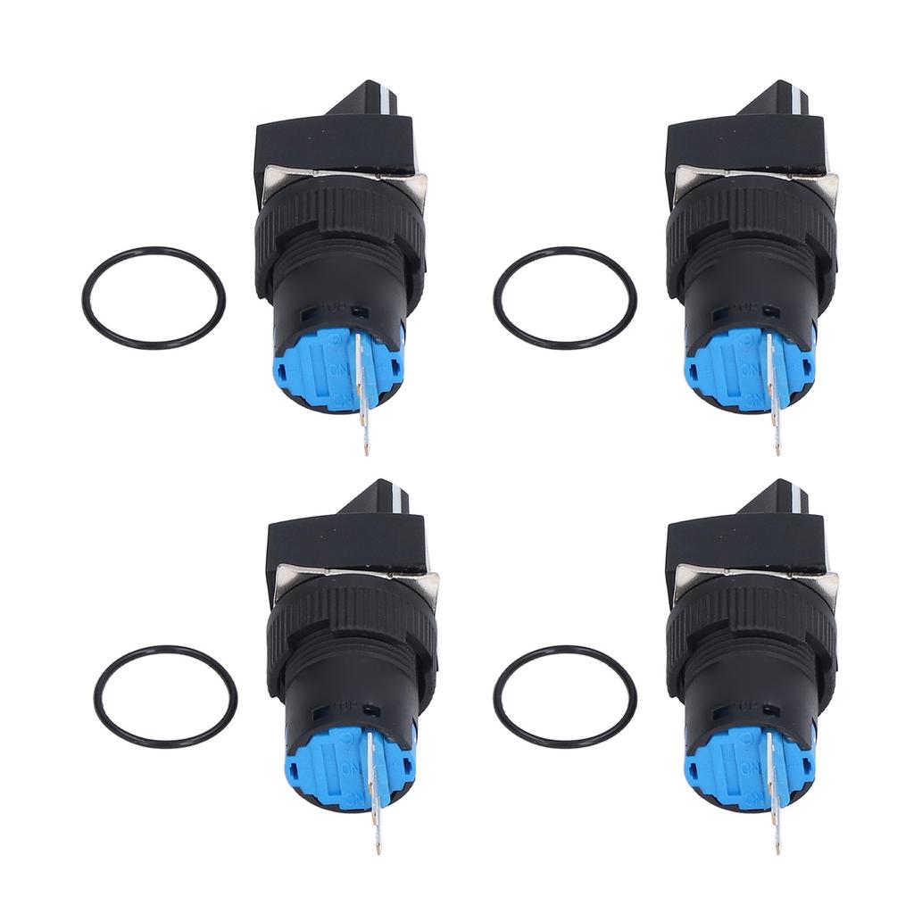 25 Peças Botão de Chave Rotativa 2 Posições Seletor Autotravante 16mm Conjunto Kit para Equipamento