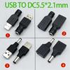 Adaptor DC Plug USB Male Female La DC Male Female DC 5.5*2.1MM Convertor de Alimentare 5V Plug Adaptor de Încărcare