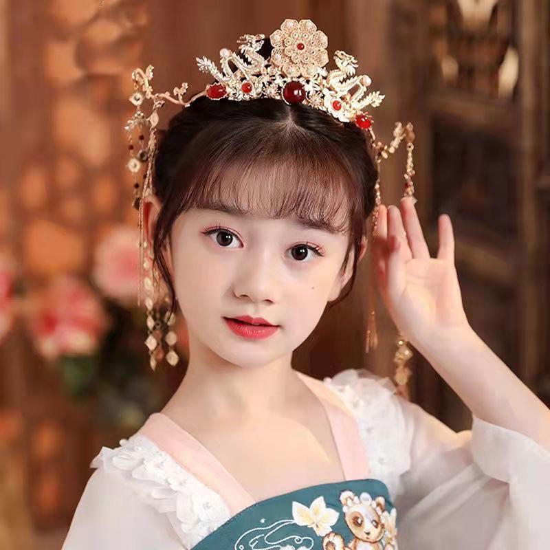 Quasten-Stirnband Hanfu Haarschmuck Kronen Tiaras Hochzeitsfeier Braut-Kopfschmuck Für Xiuhe-Kleid