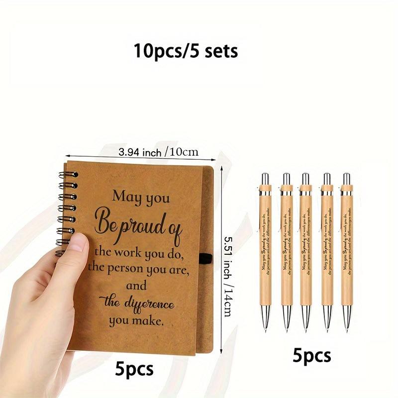 

10 вдохновляющих подарков — мини-блокноты и шариковые ручки с надписями — идеально подходят для выражения признательности персоналу, медсестрам, волонтерам 5 pcs book 5 pcs pen