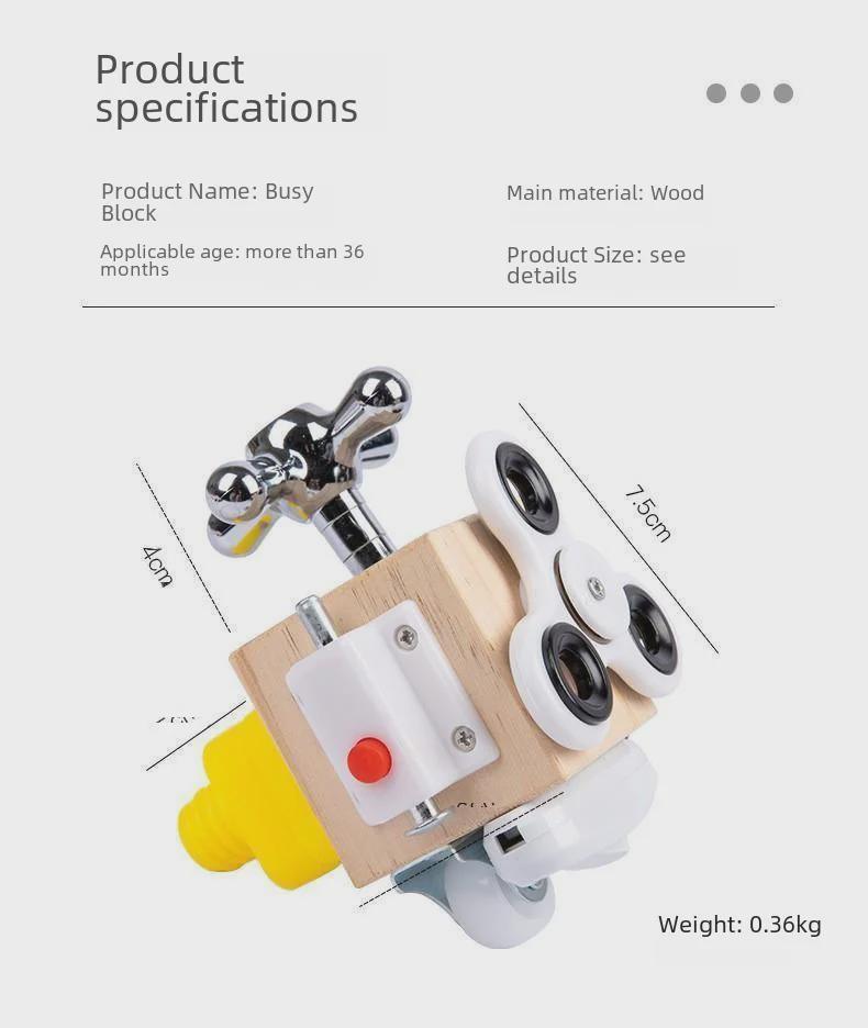 Children's Montessori Busy Block: Multifunctional Early Education Logic Training Board