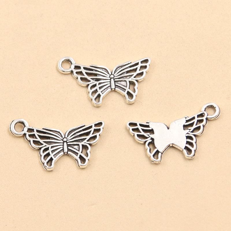 Exquisite DIY Retro Alloy Butterfly Pendant Keychain Ornament