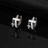 Personalized Stainless Steel Cross Tassels Pendant Earrings for Men,Silver Color Not Allergic Hoop Earrings,Punk Fashion Jewelry