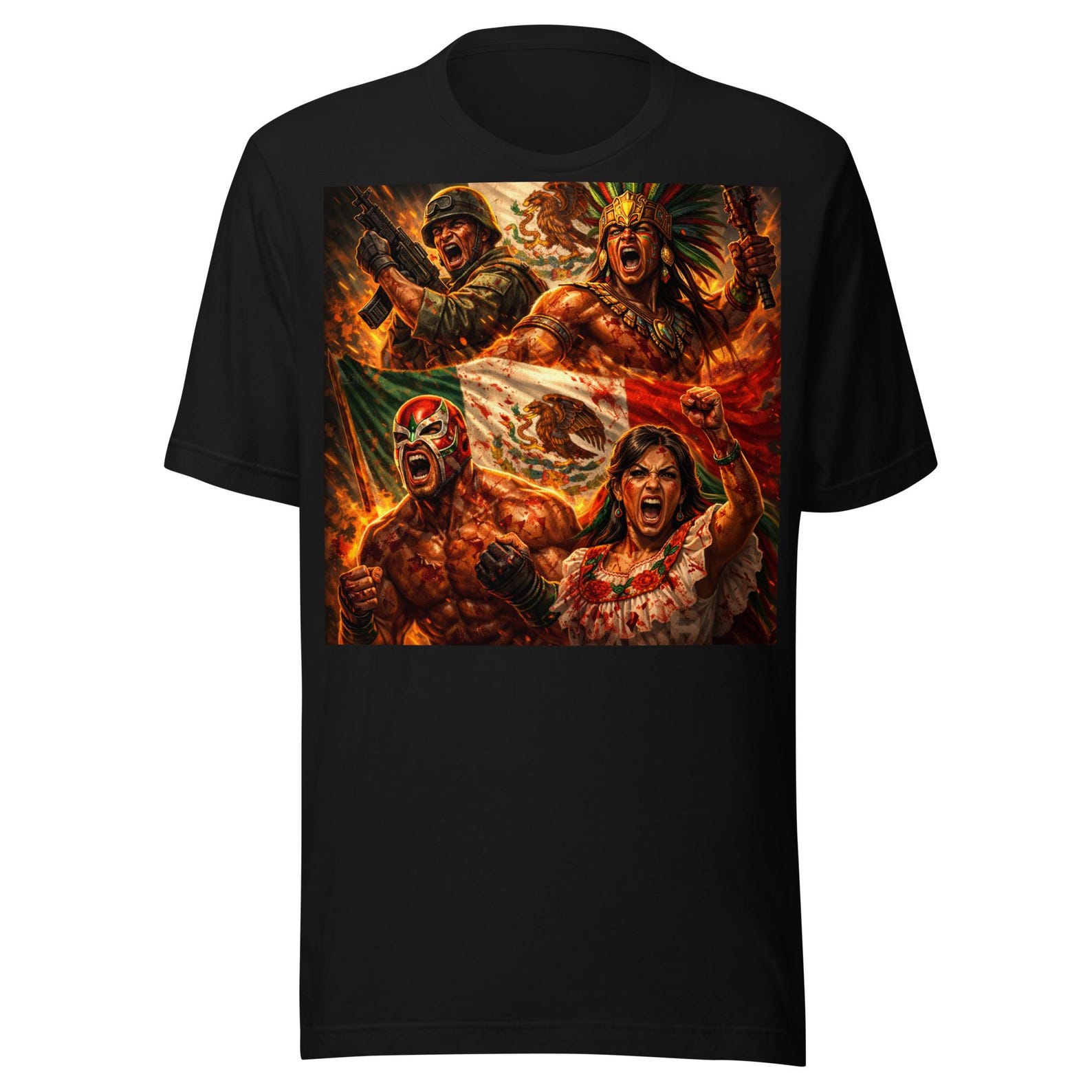 Heroes of Mexico — Strength, Blood and Pride Unisex t-shirt S