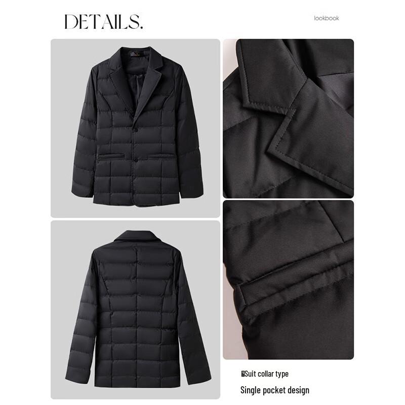 Tenuoman Unisex Business Style Lightweight Lapel Down Jacket