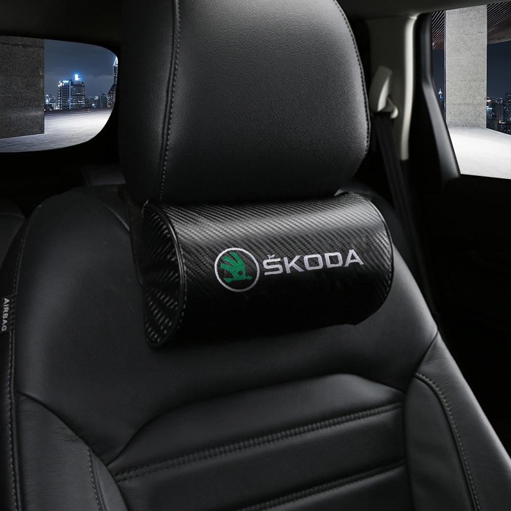AEL1 Car Seat Pillow Neck Rest Travelling Headrest Head Neck Support For Skoda Octavia Kamiq Kodiaq Superb Rapid Karoq Fabia Yeti
