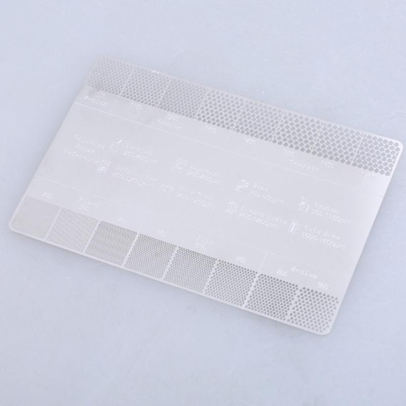 Grinds Reference Card Coffee Grinds Size Ruler Metal Grinds Size Reference Card Essential Tool Gift for Coffee Enthusias