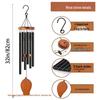 32-inch 6-Tube Musical Wind Chime: Elegant Metal Hanging Ornament for Home or Memorial Gift