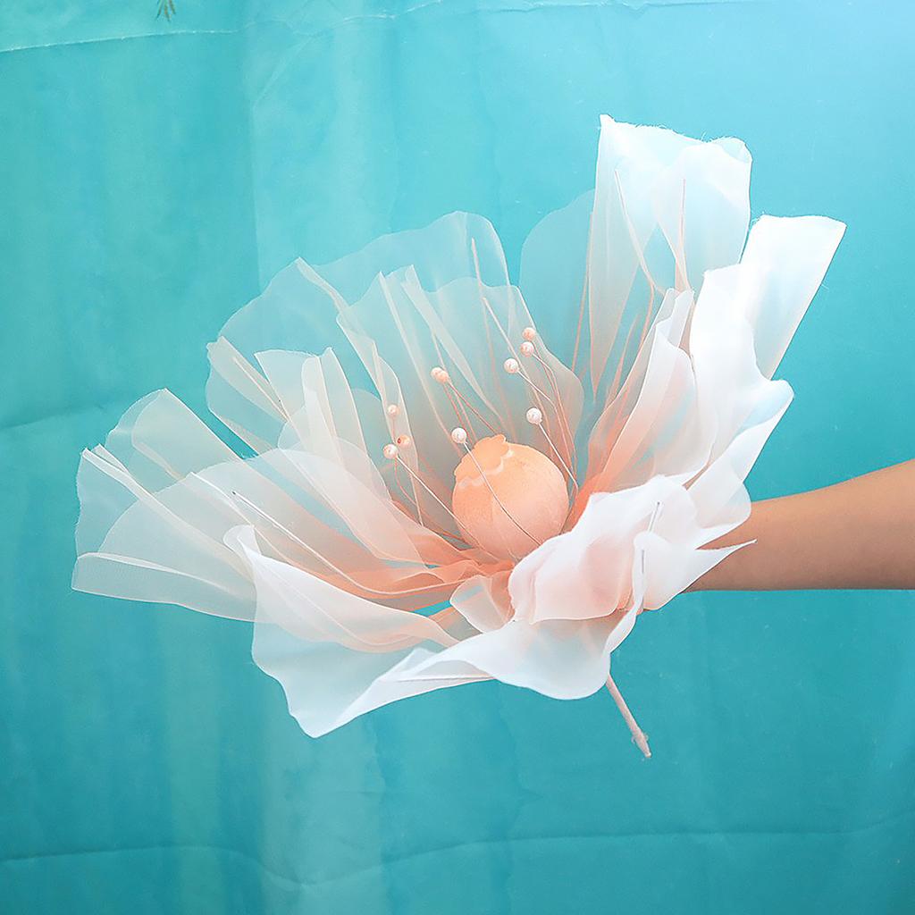 Artificial Silk Gauze Flower Outdoor Wedding Decoration Exquisite Foldable Artificial Large Flower