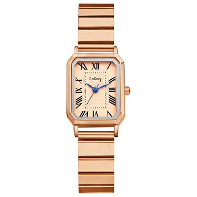 Square Stainless Steel Antique Roman Analog Stylish Quartz Fashion Watch for Women Perfect Gift for Day Women's Watch Display, Waterproof, Cute,