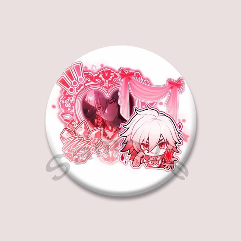 Honkai Star Rail Mydei Icons Acrylic Brooch Cartoon Figure Lapel Pin Badge for Women Men Clothing Bag Accessories Jewelry Decor