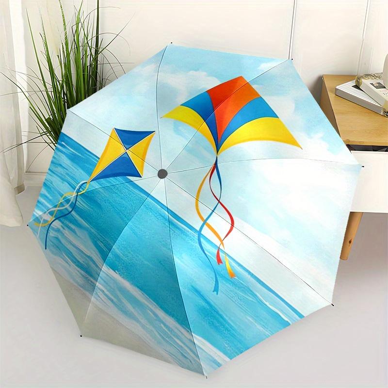 1pc Kite Beach Themed High-quality Umbrella,Automatic Opening and Closing Umbrella,Multi-functional Umbrella G0811042