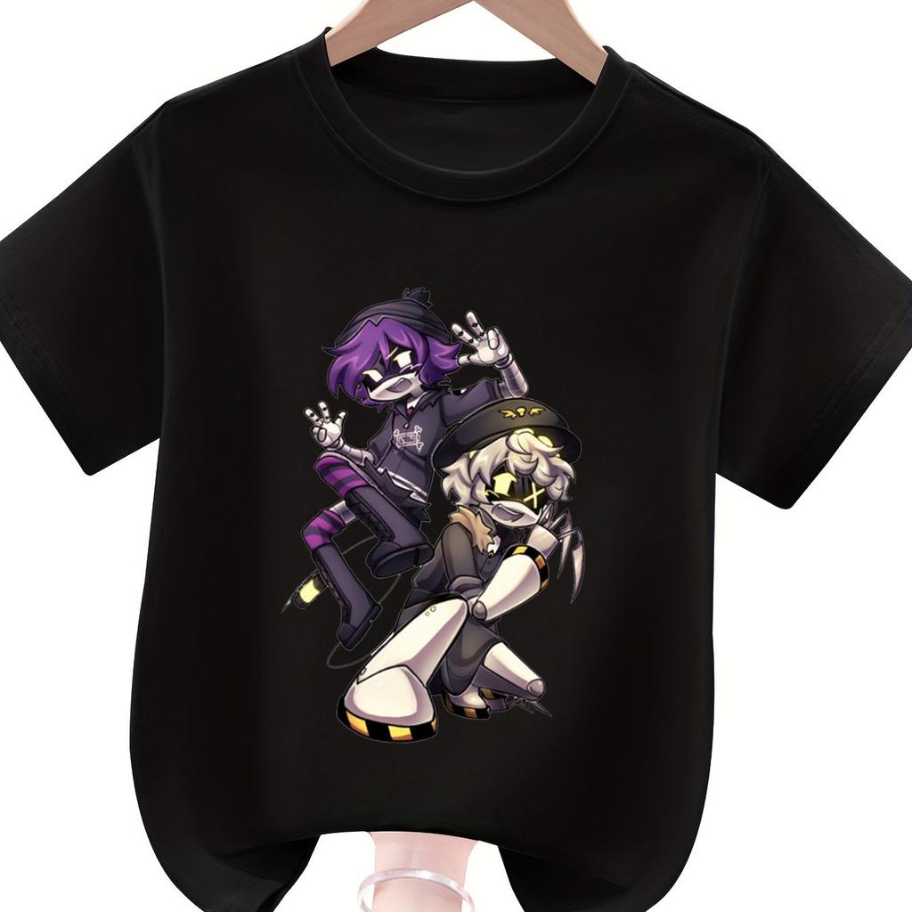 Children's Clothing Short Sleeve T-shirt Murder Drones Uzi And N Printed T Shirt Kids Harajuku Anime Tshirt for Boys Girls Tops