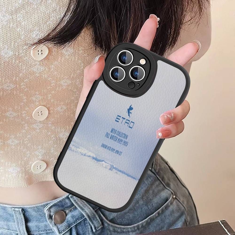 

Классический дизайн E-Etro Кожаный чехол для телефона Для IPhone 16 15 14 17 Pro Max 11 12 Mini Plus Мягкий чехол iphone 11 pro