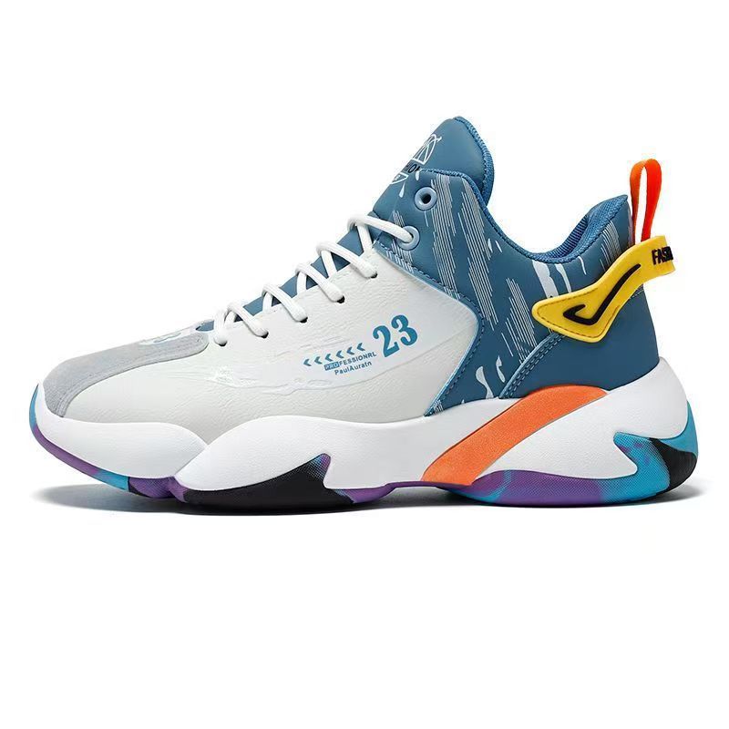 Basketball shoes spring new fly-woven high-waisted breathable trendy shoes casual shoes