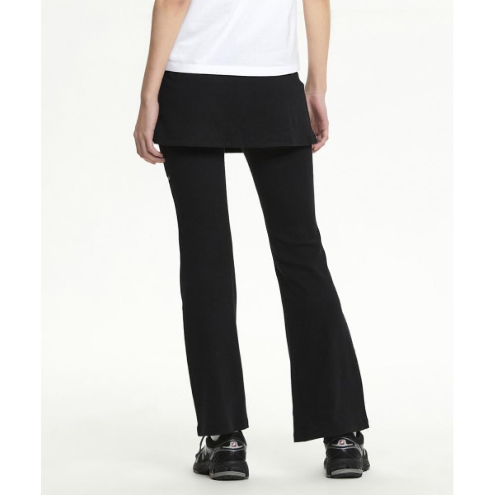 New Balance Nbmlf2w332 Women Soft Ribbed Skirt Leggings  Black 