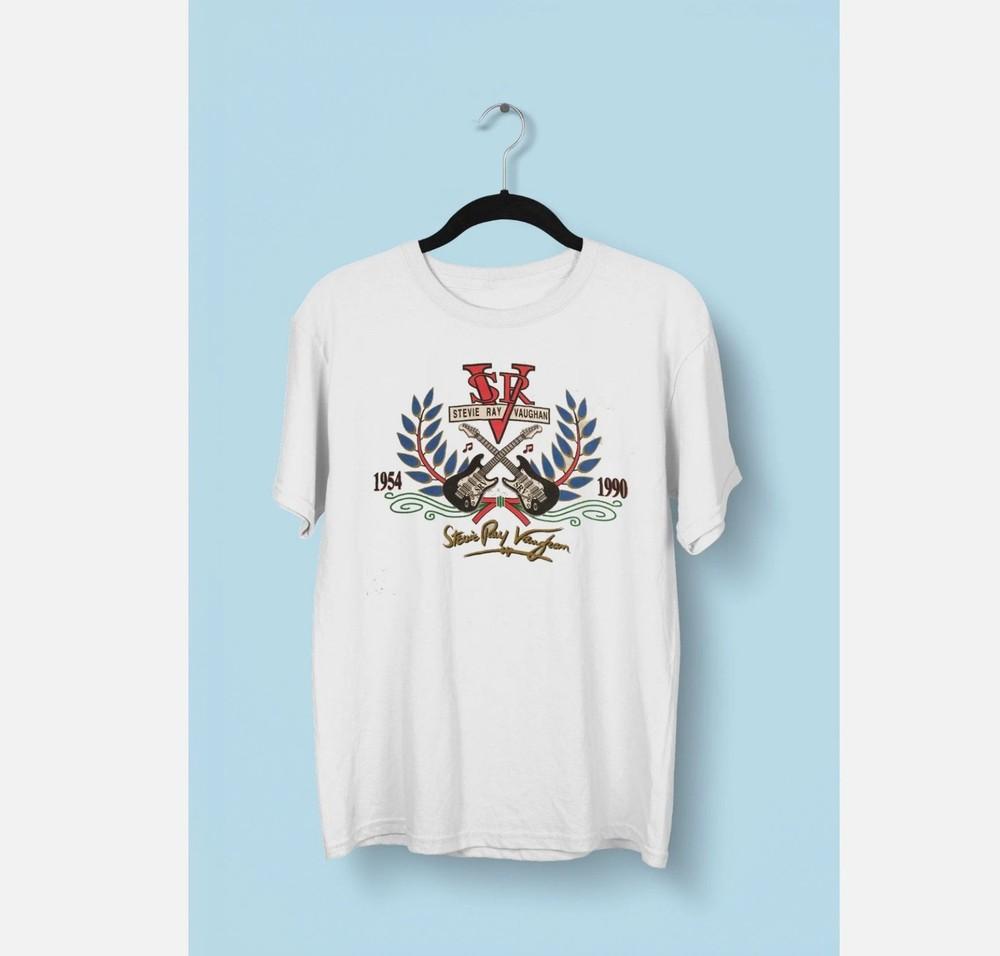 Stevie Ray Vaughan Guitar Anniversary Cotton White Men S234XL TShirt Unisex T-Shirt L