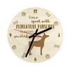 Miniature Pinscher - Clock with Dog, Wooden Clock with Engraving, Personalised Clock by