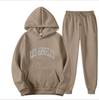 Europäische und amerikanische Herrenmode Frühling und Herbst Kapuzenpullover einfarbig Pullover-Anzug Herren Sport- und Freizeitanzug Herren-Kapuzenpullover