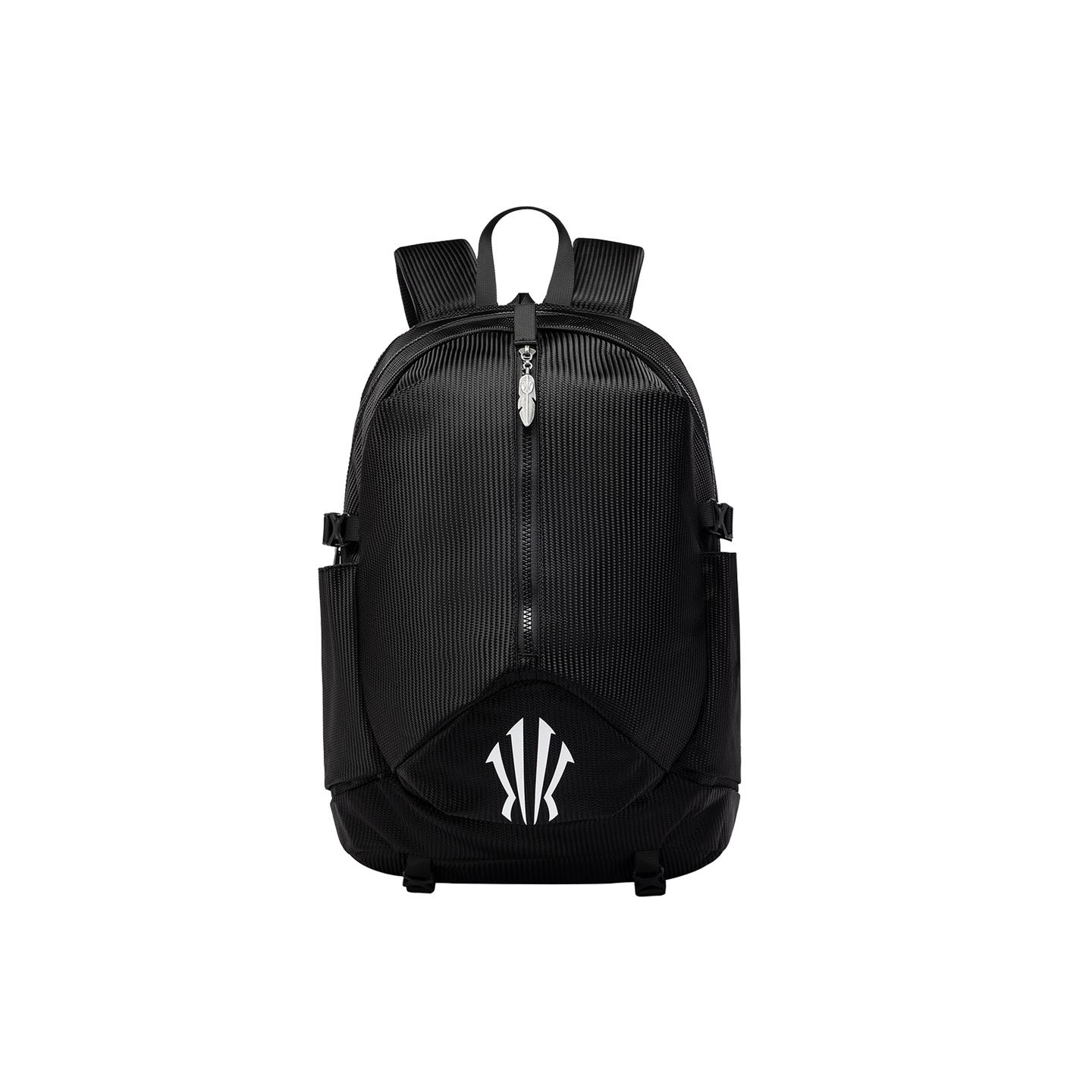 Anta Unisex Kids Black Kyrie Series Large Logo Trendy Classic Versatile Sports Casual Workout Fitness Campus Travel Fabric Backpack Backpack 192611151-1