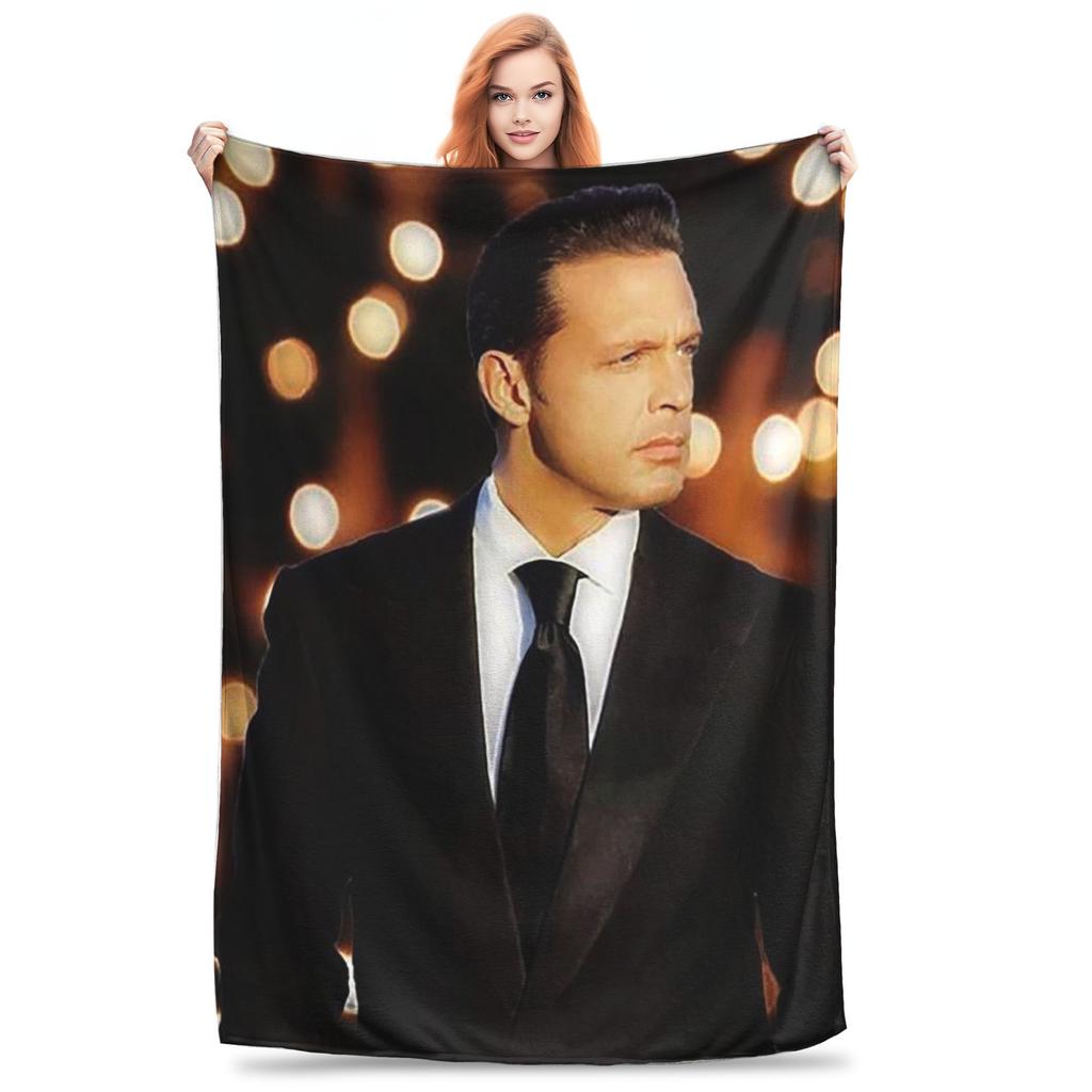 Flannel Throw Blanket El Sol De Mexico Luis Miguel Warm Plush Blankets Soft Bedding for Bed Living Room Home Travel Sofa