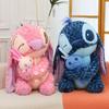 Stitch Kuscheltier Weicher Rosa Samt Stofftier Puppe Geschenk für Kinder Spezielle Charaktere Enthalten