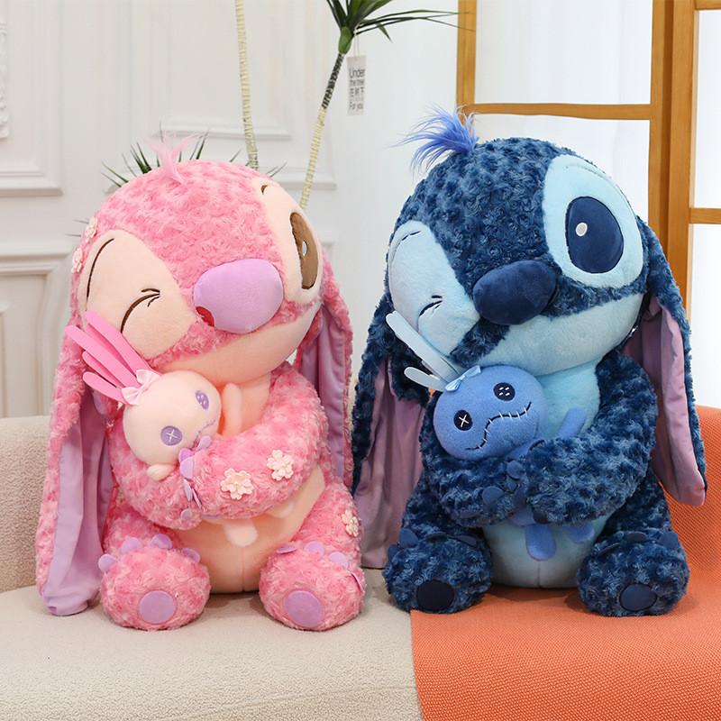 Stitch Kuscheltier Weicher Rosa Samt Stofftier Puppe Geschenk für Kinder Spezielle Charaktere Enthalten
