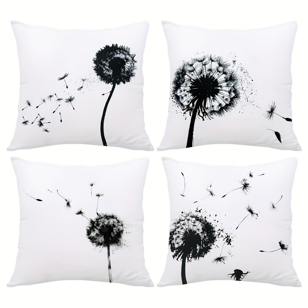 Free Silhouettes on Pillowcases Cover Bedroom Sofa Decoration Polyester Cushion Cover with Zipper