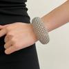 Punk Hollow Metal Ball Bead Bracelet for Women Exaggerated Hip Hop Half Circle Open Bangles Bracelet Charm Jewelry Accessories