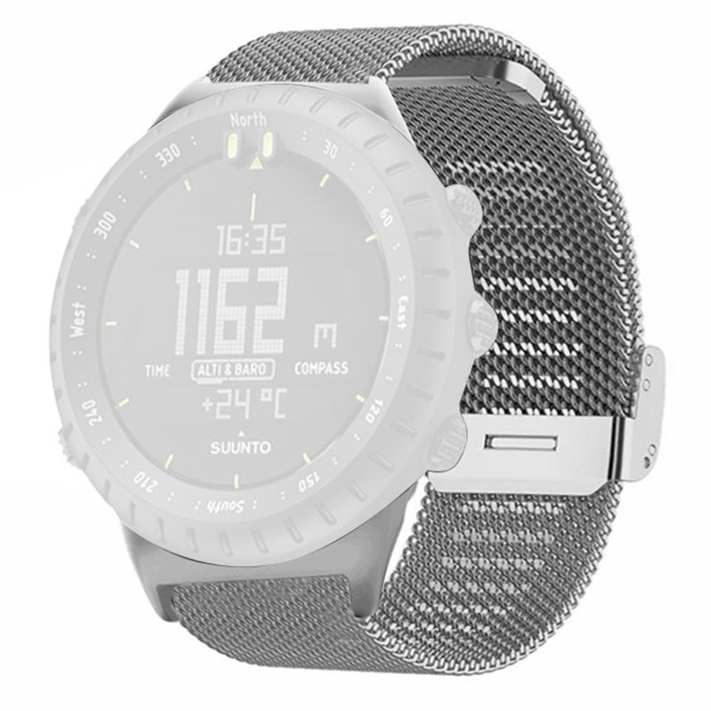 For Suunto Core Mesh Watch Band Stainless Steel Watch Strap with 22mm Alloy Connector