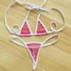 Women's Sexy Lingerie Set: See-Through Bikini, Slit Skirt, Breathable Thongs, New T-Pants.