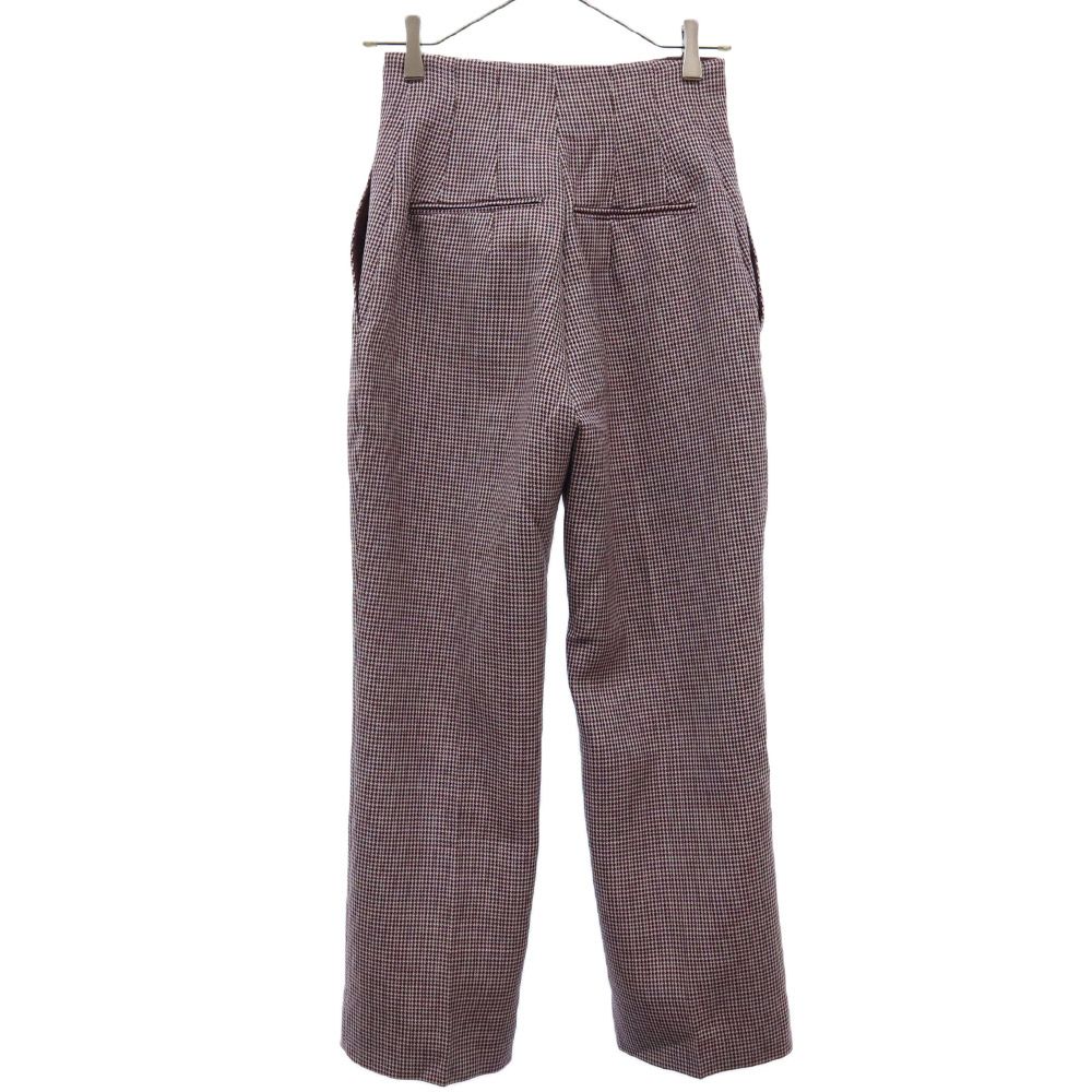 beautiful people Hahnentrittmuster Hohe Taille Lange Hose 36 lila Damen Gebraucht