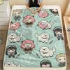 Spy x Family Chibi Character Art Set Flannel Blanket, Birthday & Holiday Gift, Soft Warm Throw for Home Decor.chl