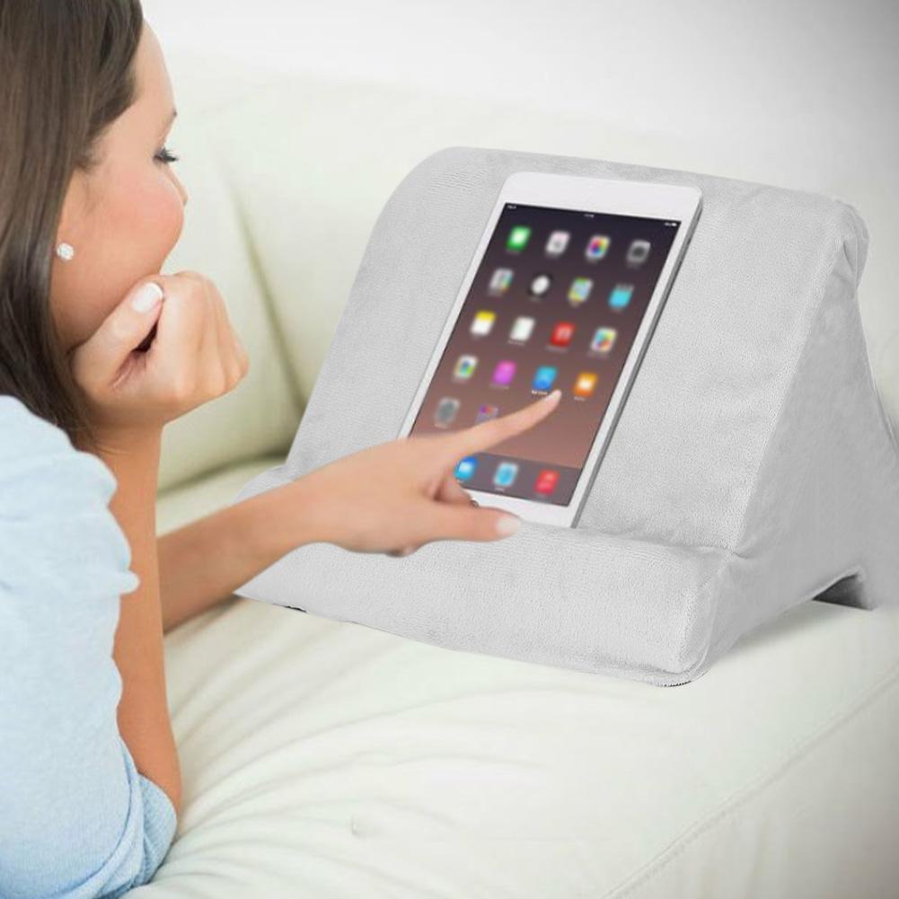 Multi Angle Soft Tablet Stand Pillow Reading Holder for Mobile Phone Tablet BookGray