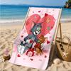 Cat And mouse Romance Beach Towel, Super Soft Microfiber, Perfect Gift for Her/Him, Birthday, for Pool, Beach, Travel, Decor Beach Party