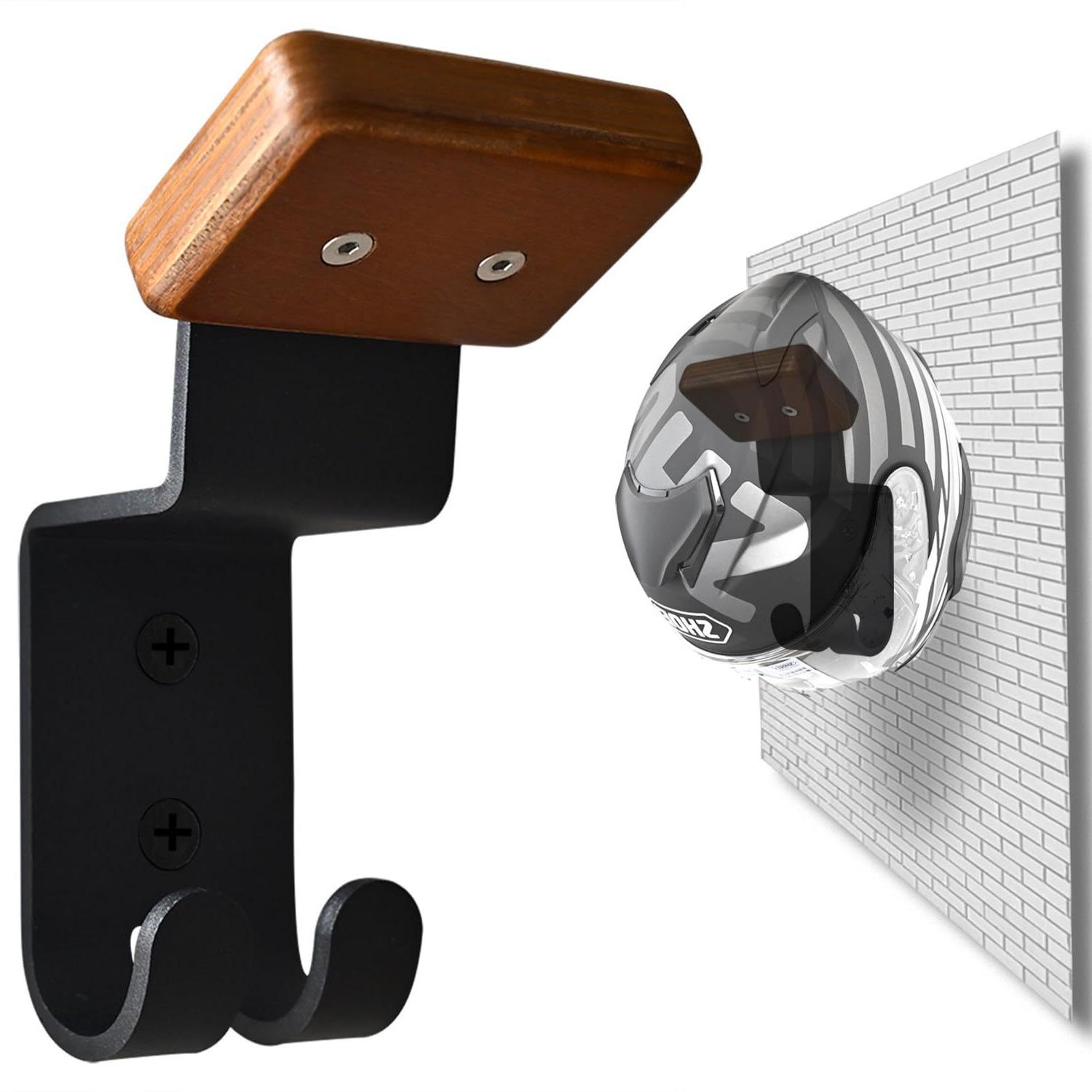 

Punch-Free Wall-Mounted Motorcycle Helmet and Hat Storage Rack