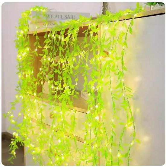 LED Solar Cherry Blossom Vine String Lights - Copper Wire Courtyard Decor