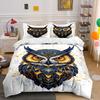 Stylized Owl Face Design. Bedding Sets Duvet Cover Sets Duvet Covers Pillowcases(1* Duvet Cover 2* Pillowcases Without Duvet Insert)